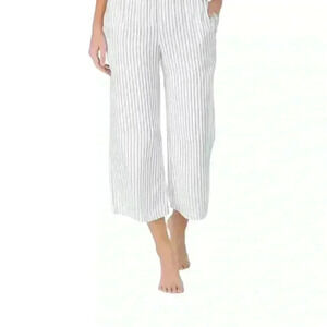 Shady Lady Gray Striped Lightweight Crop Pajama Pants Size XL
